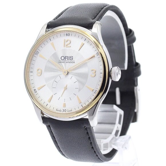 ORIS Artrie Hand Wind 7580 Small seconds Silver Dial Hand Winding Men's - Picture 1 of 10